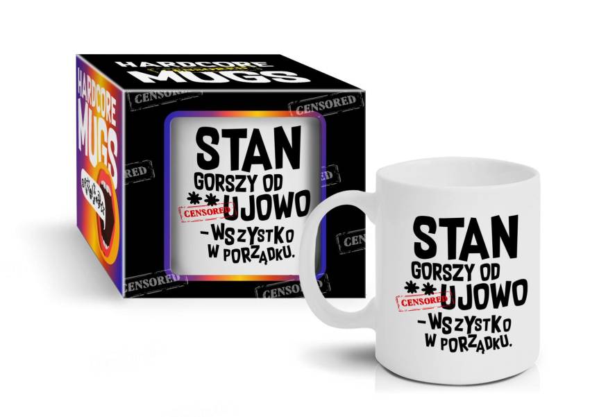 HARDCORE MUGS   kubek Boss 300ml   Stan  gorszy odujowo
