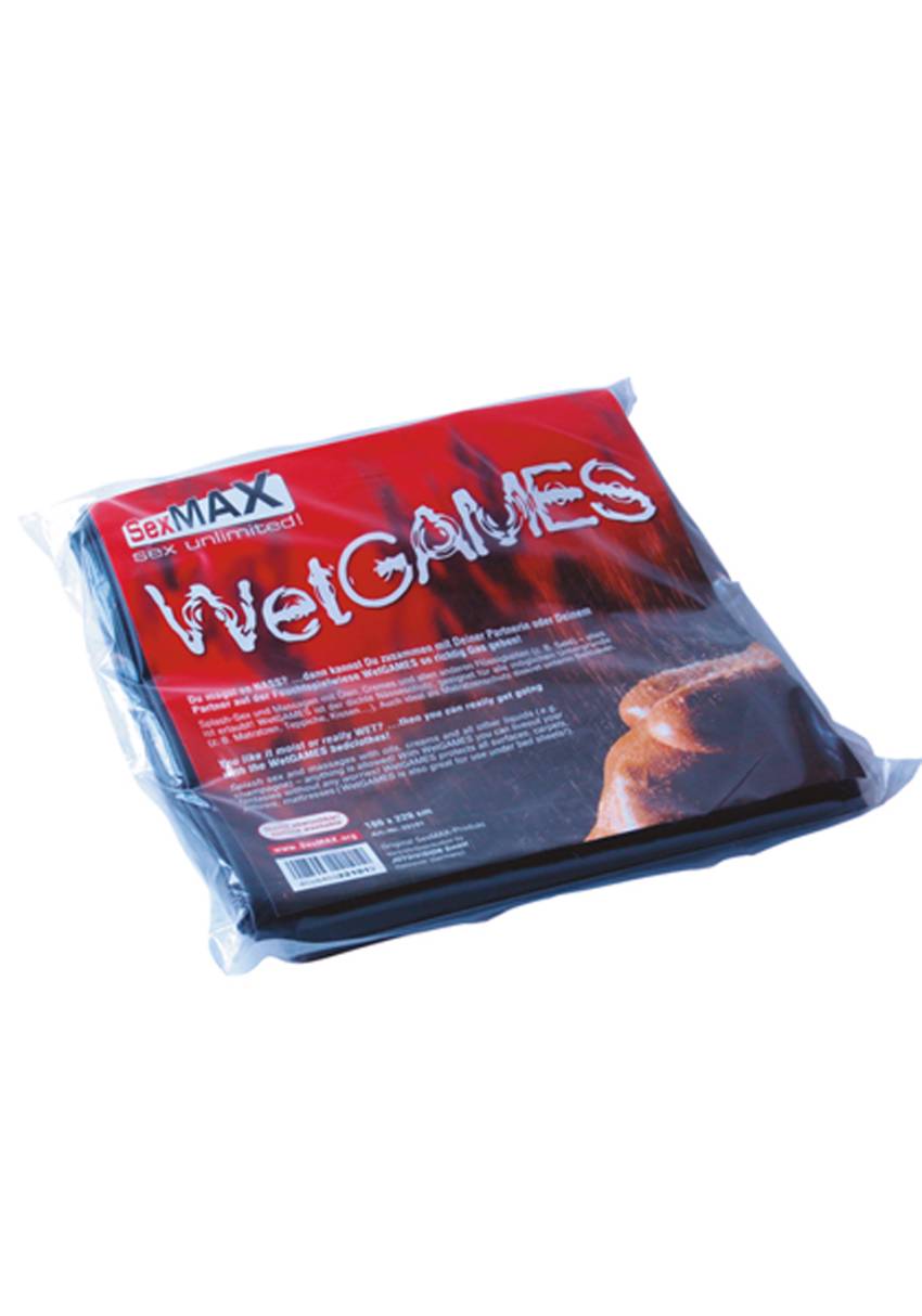 BDSM SexMAX WetGAMES Sex sheet, 180 x 220 cm, black