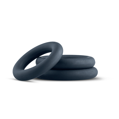 3 Piece Cock Ring Set   Grey
