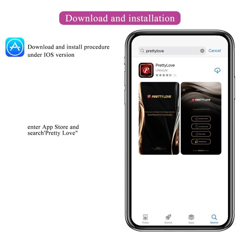 PRETTY LOVE   Aari, 10 vibration functions Mobile APP Long distance Control 10 thumping functions - obrazek 11