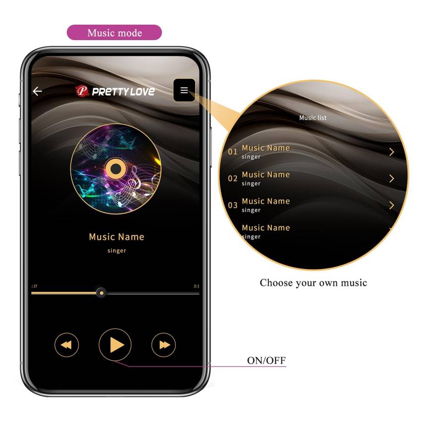 PRETTY LOVE   Aari, 10 vibration functions Mobile APP Long distance Control 10 thumping functions - obrazek 16