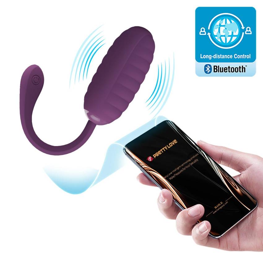 PRETTY LOVE   CASPER Purple 12 vibration functions Mobile APP remote control - obrazek 2