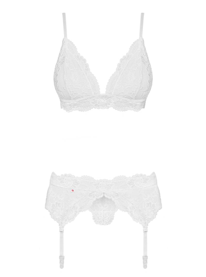 Bielizna 810 SEG 2 komplet 3 częściowy biały  S/M - obrazek 5