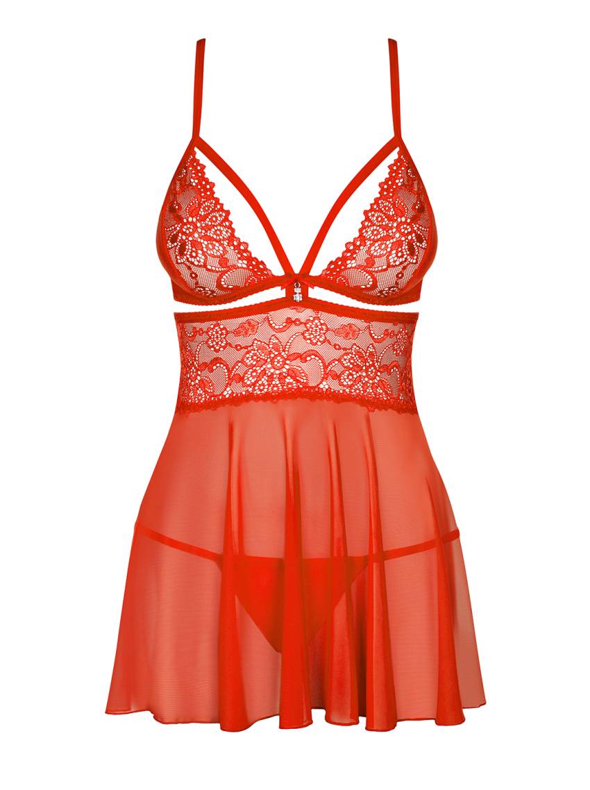 Bielizna 838 BAB 3 babydoll i stringi L/XL - obrazek 5