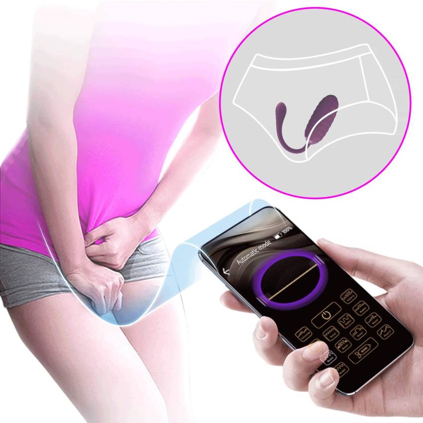 PRETTY LOVE   CASPER Purple 12 vibration functions Mobile APP remote control - obrazek 5
