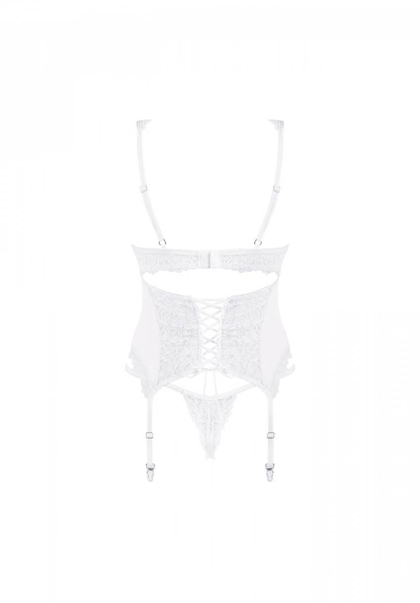 Bielizna Amor Blanco gorset i stringi biały L/XL - obrazek 6