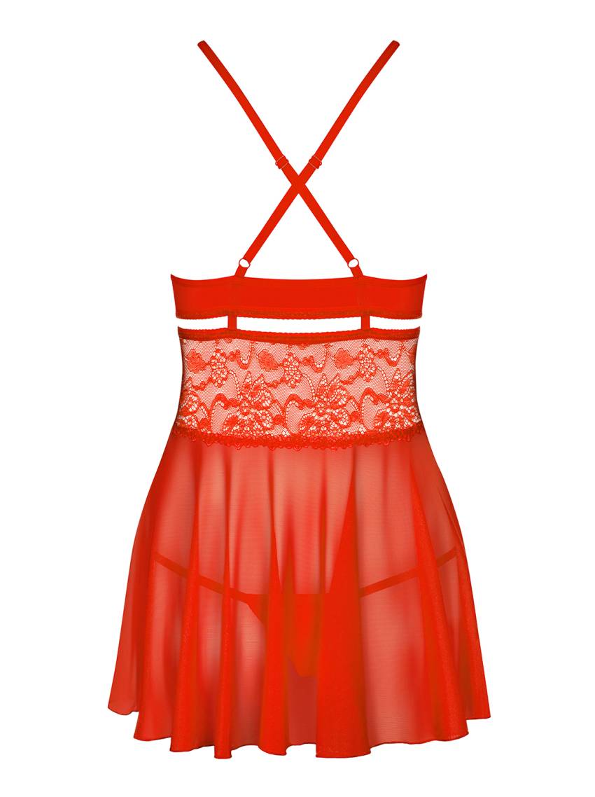 Bielizna 838 BAB 3 babydoll i stringi L/XL - obrazek 6