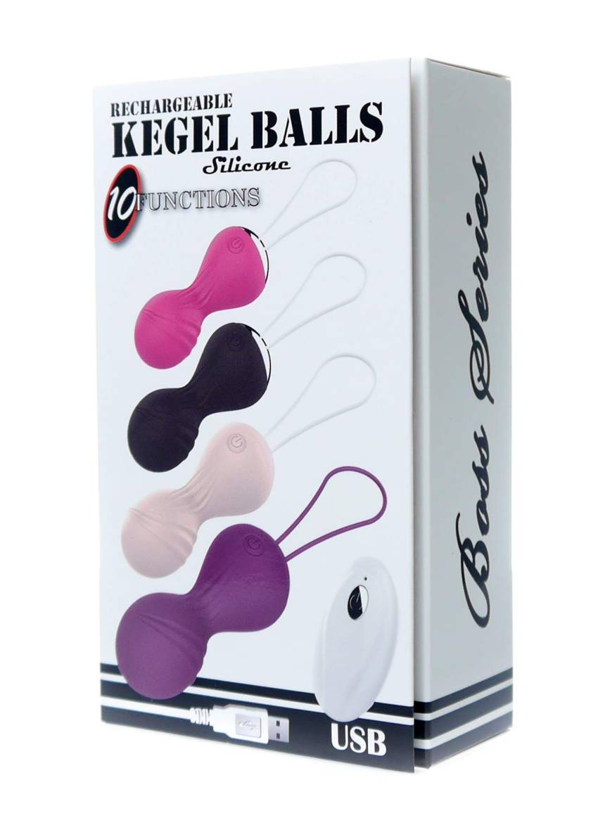 Kulki Vibrating Silicone Kegel Balls USB 10 Function / Remote control  Purple - obrazek 6