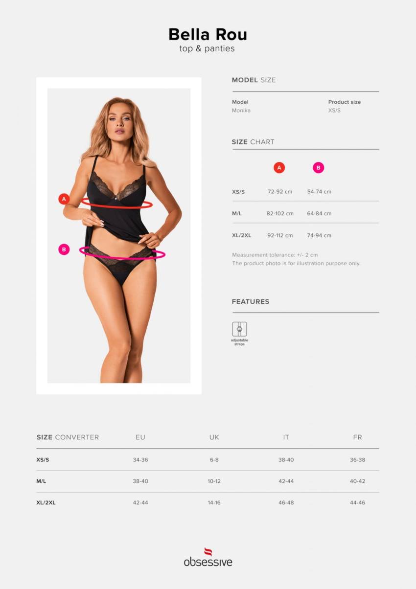 Bielizna Bella Rou top i figi   XS/S - obrazek 7