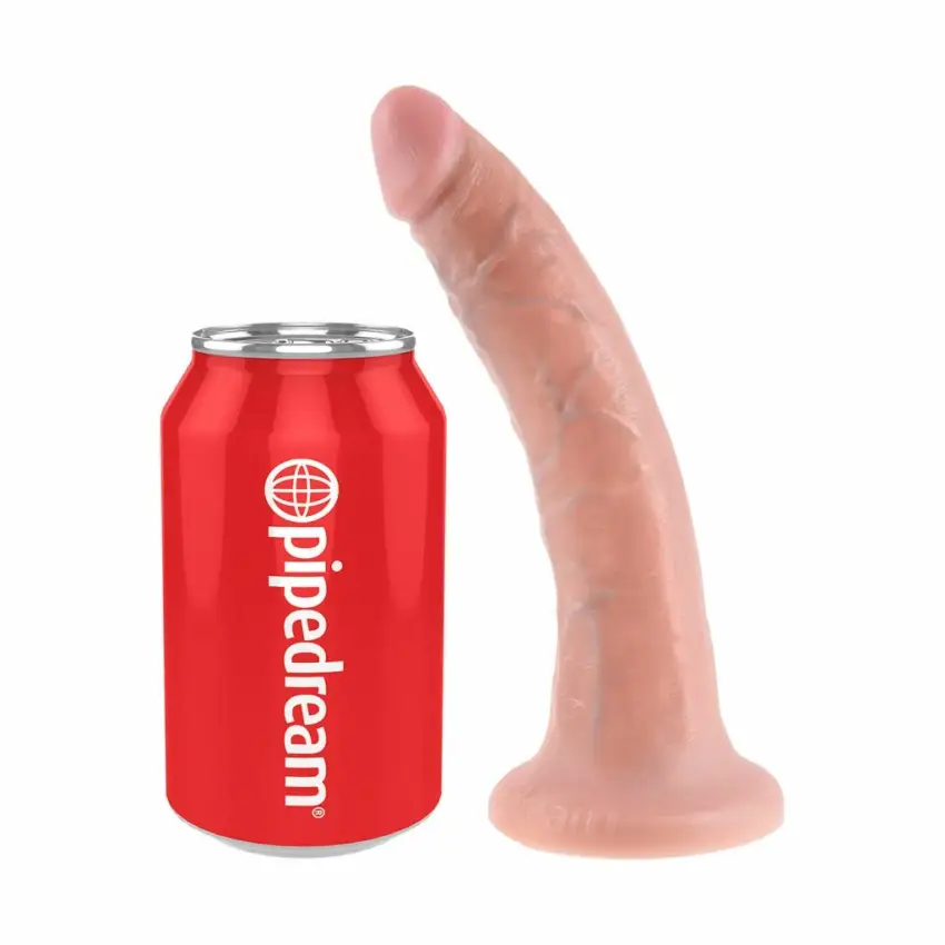Penis dildo - King Cock 7 Inch Flesh - obrazek 5