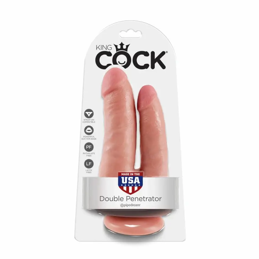 King Cock - Penis dildo podwójny - obrazek 3