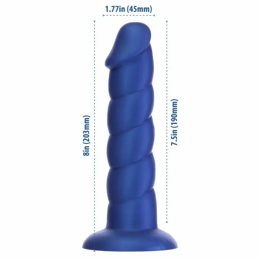 Dildo - Addiction Fantasy Addiction 20 cm Unicorn Blue - obrazek 4