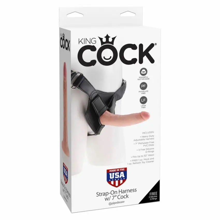 King Cock - Uprząż na dildo + dildo 17 cm - obrazek 3