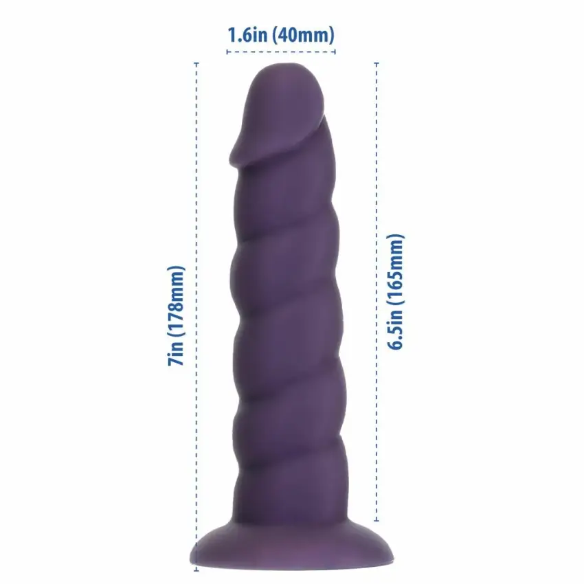 Dildo - Addiction Fantasy Addiction 18 cm Unicorn Purple - obrazek 4