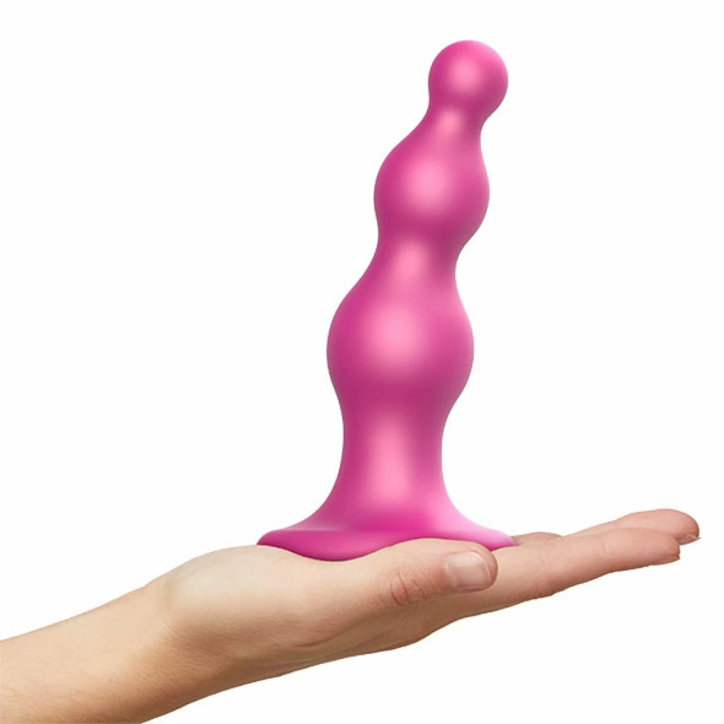 Dildo - Strap-On-Me Dildo Plug Beads Metallic Raspberry Pink M 1 Dildo - Strap-On-Me Dildo Plug Beads Metallic Raspberry Pink M