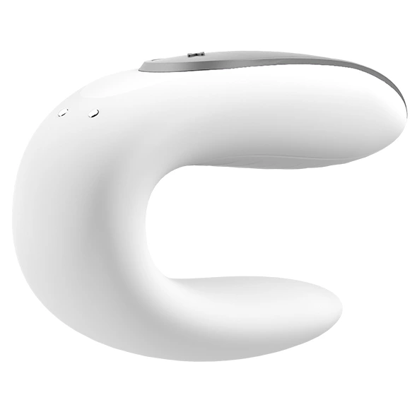 Wibrator dla par - Satisfyer Double Fun White 5 Wibrator dla par - Satisfyer Double Fun White - obrazek 5
