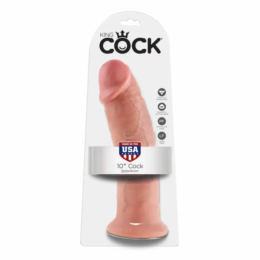 Penis dildo - King Cock 10 Inch Flesh - obrazek 3