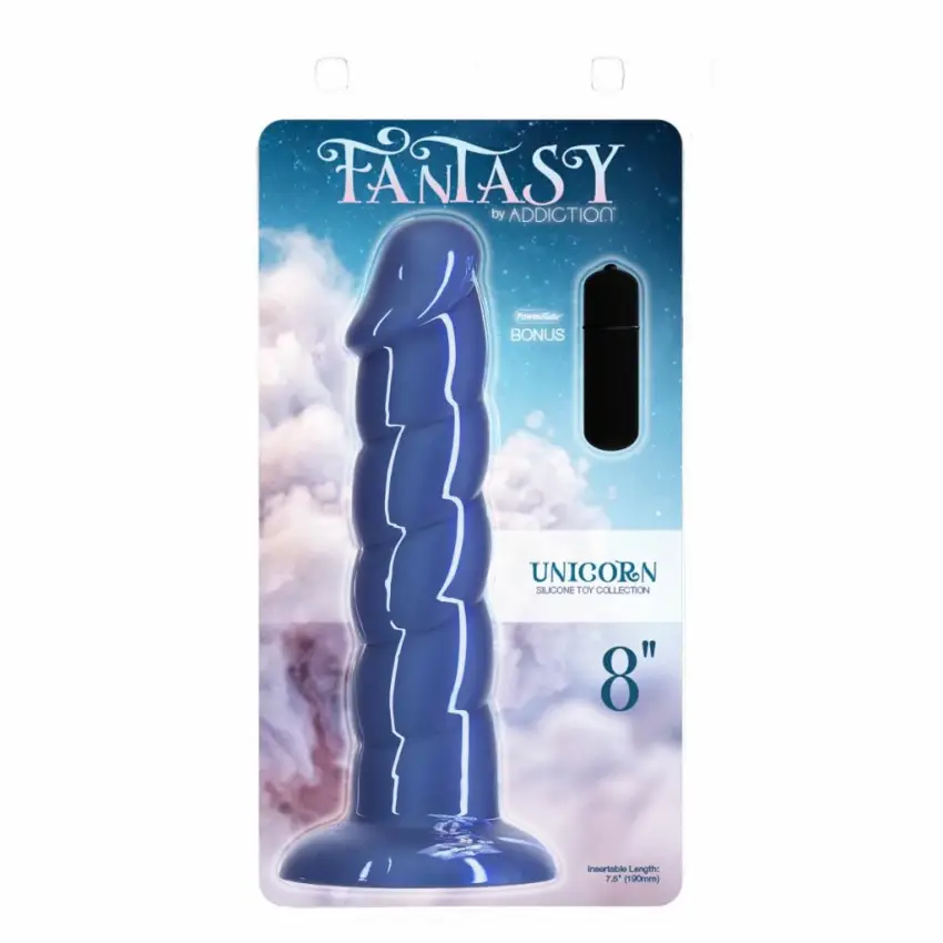 Dildo - Addiction Fantasy Addiction 20 cm Unicorn Blue - obrazek 3