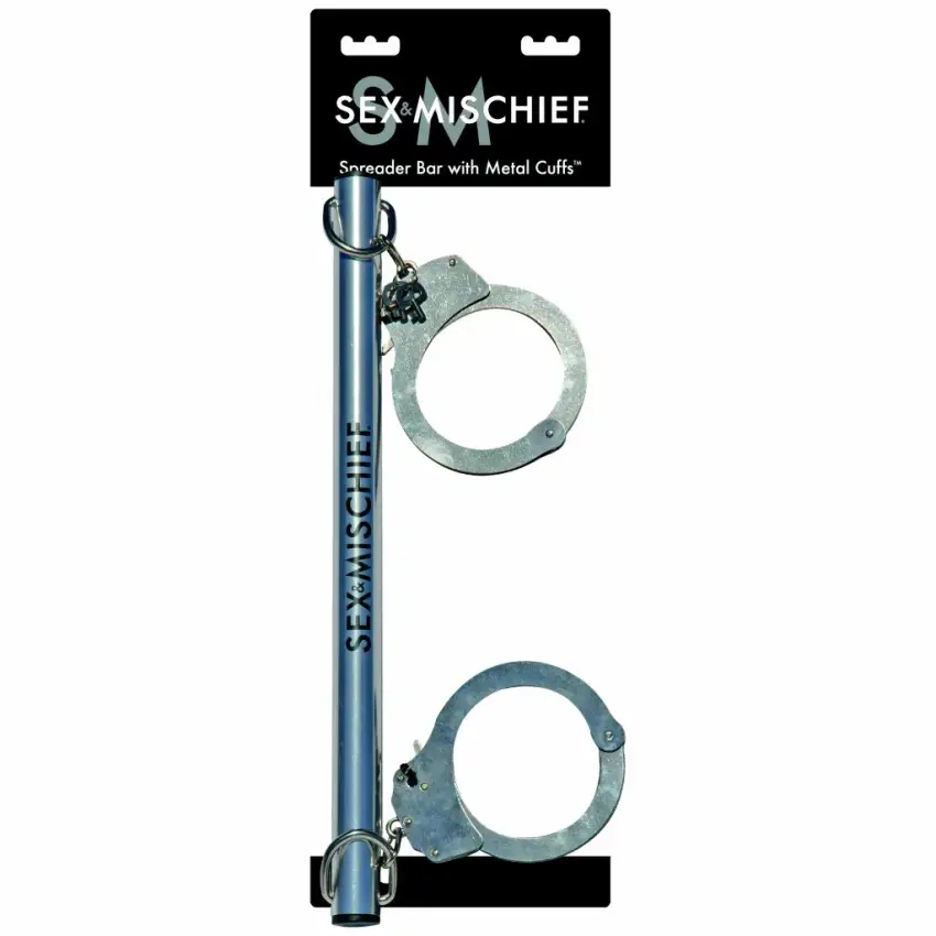 Drążek - S&M Spreader Bar with Metal Cuffs - obrazek 2