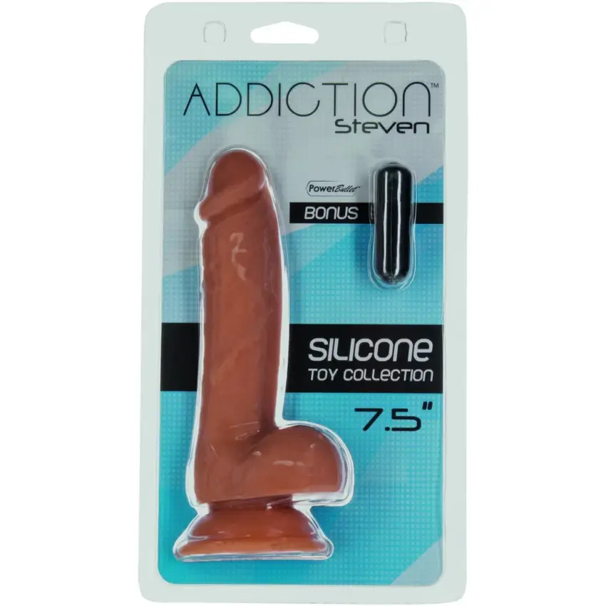Addiction - Realistyczne Dildo Steven 19 cm Karmelowe - obrazek 7