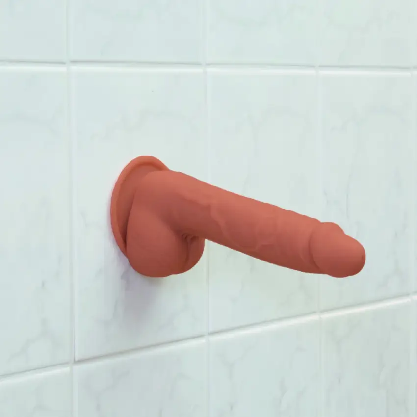 Addiction - Realistyczne Dildo Steven 19 cm Karmelowe - obrazek 5