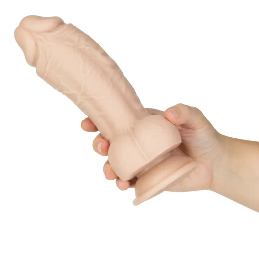 Addiction - Grube Dildo Roman 20 cm Beżowe - obrazek 4