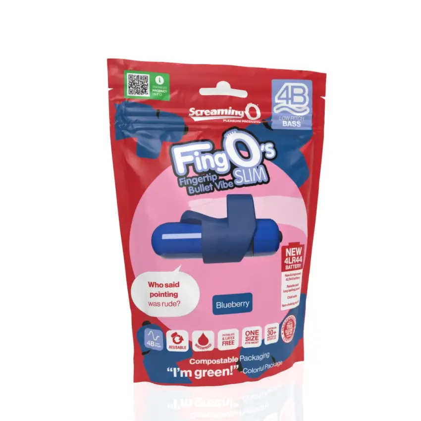 The Screaming O - Wibrator na palec FingO - 6 funkcji - niebieski - obrazek 5