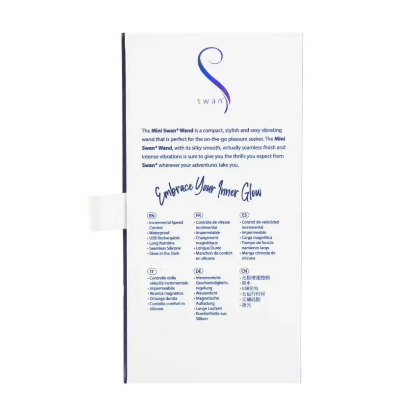 Swan - Mini Wibrator Do Stymulacji The Mini Swan Wand Niebieski - obrazek 2
