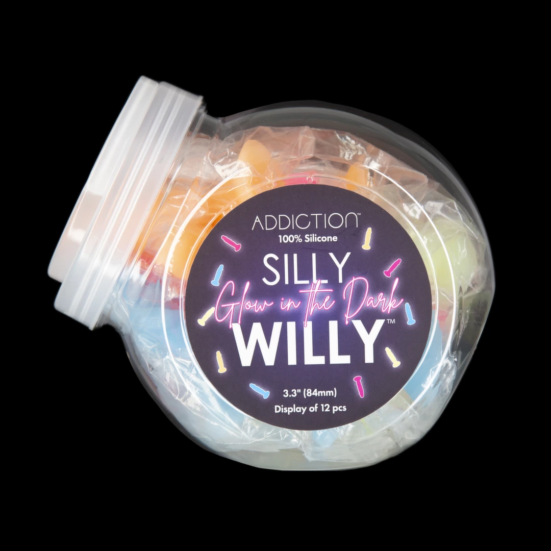 Addiction - Zestaw 4 Silikonowych Dildo Świecących W Ciemności Silly Willy 9 Addiction - Zestaw 4 Silikonowych Dildo Świecących W Ciemności Silly Willy - obrazek 9