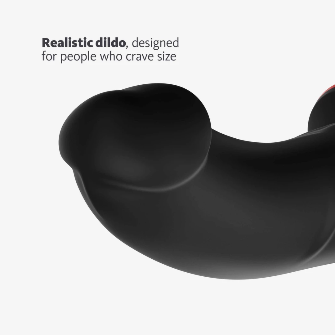 Fun Factory - Silikonowe Zakrzywione Dildo The Boss Czarne 4 Fun Factory - Silikonowe Zakrzywione Dildo The Boss Czarne - obrazek 4