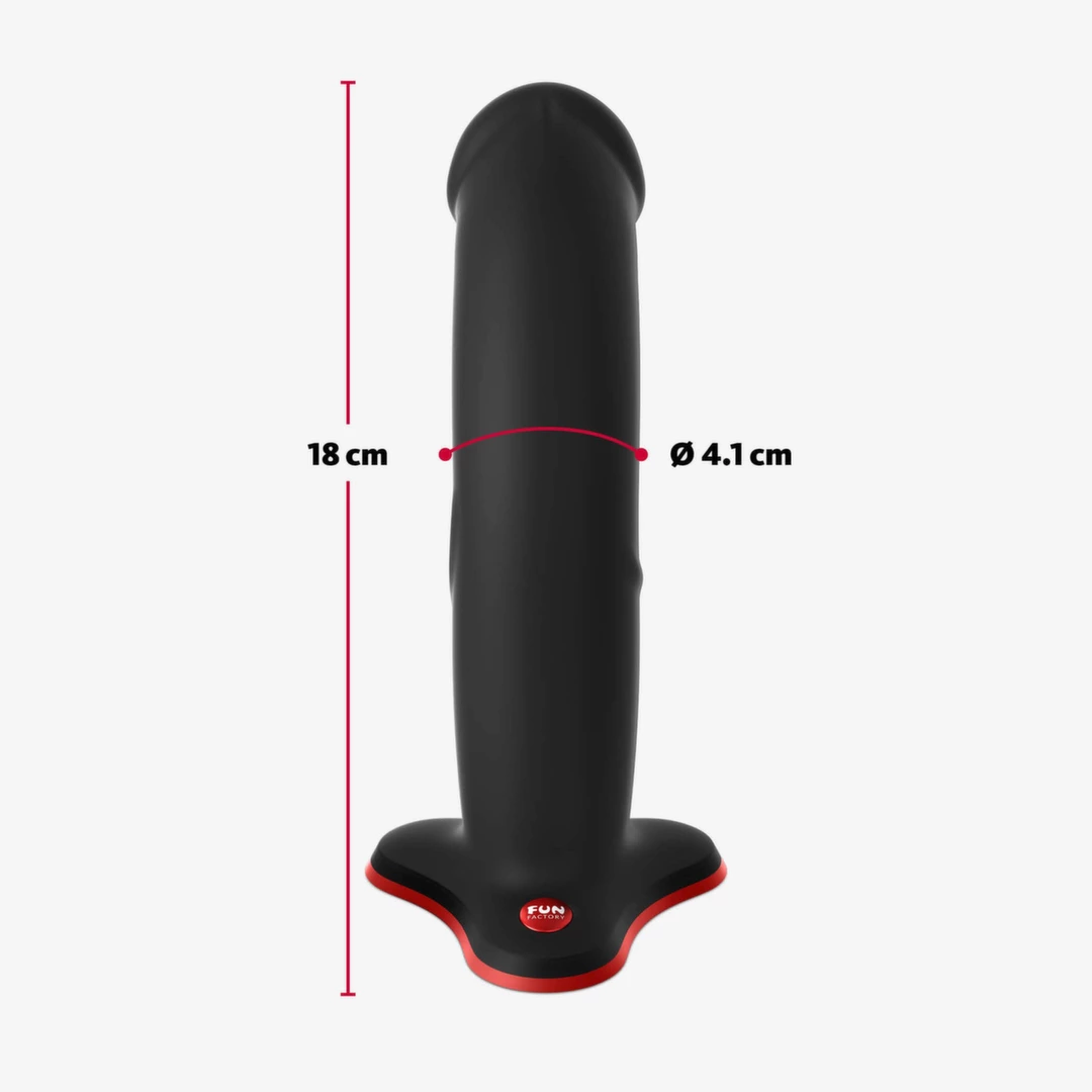 Fun Factory - Silikonowe Zakrzywione Dildo The Boss Czarne 6 Fun Factory - Silikonowe Zakrzywione Dildo The Boss Czarne - obrazek 6