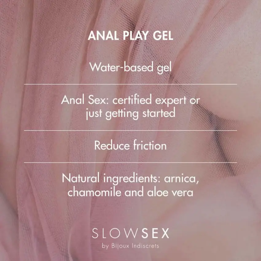 Wodny lubrykant analny - Bijoux Indiscrets Slow Sex Anal Play Gel 30 ml - obrazek 4