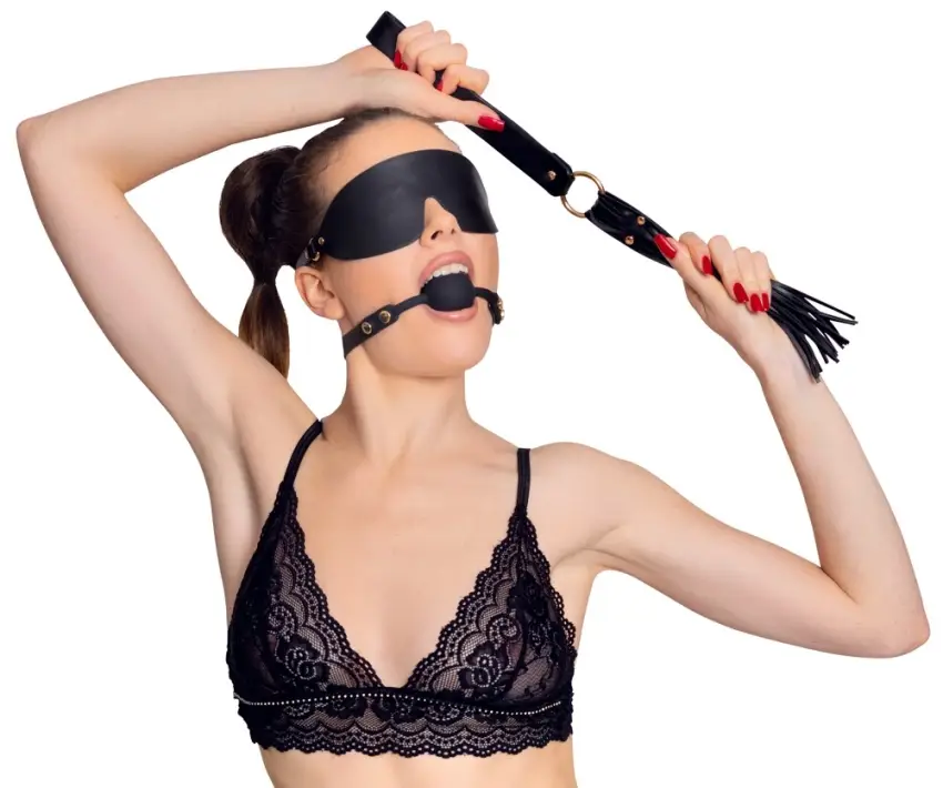 Bad Kitty - 7-Częściowy Zestaw BDSM Czarno-Złoty - obrazek 8