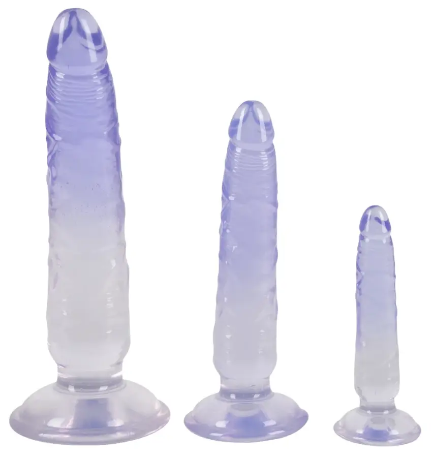 Crystal - Zestaw 3 Treningowych Dild Analnych 3 Rozmiary Niebieskie - obrazek 3