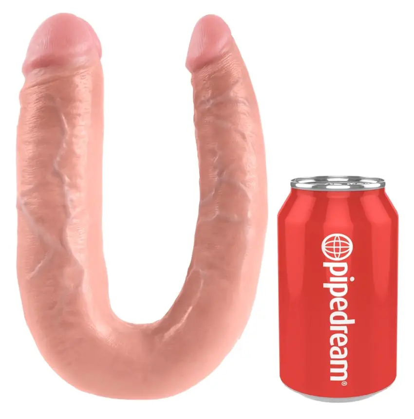 King Cock - Podwójne Realistyczne Dildo 43 CM Jasny Kolor Skóry - obrazek 2