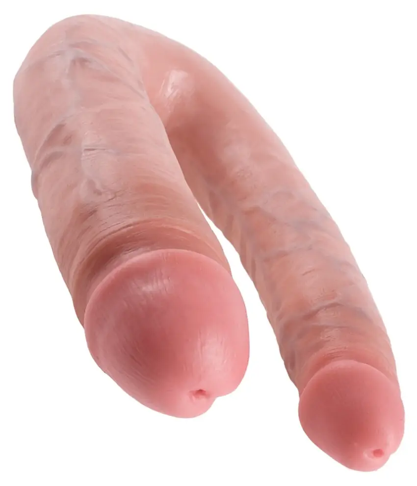 King Cock - Podwójne Realistyczne Dildo 43 CM Jasny Kolor Skóry - obrazek 5
