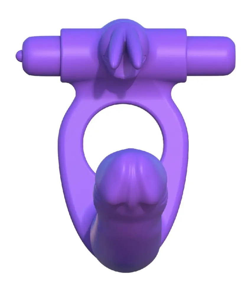 Fantasy C-Ringz- Pierścień Na Penisa I Dildo Z Króliczkiem Stymulator Łechtaczki - obrazek 5