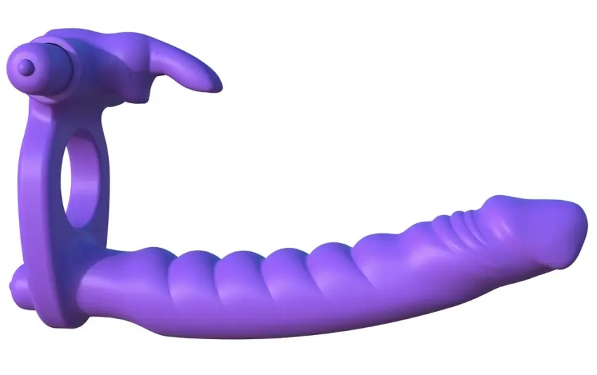 Fantasy C-Ringz- Pierścień Na Penisa I Dildo Z Króliczkiem Stymulator Łechtaczki - obrazek 2