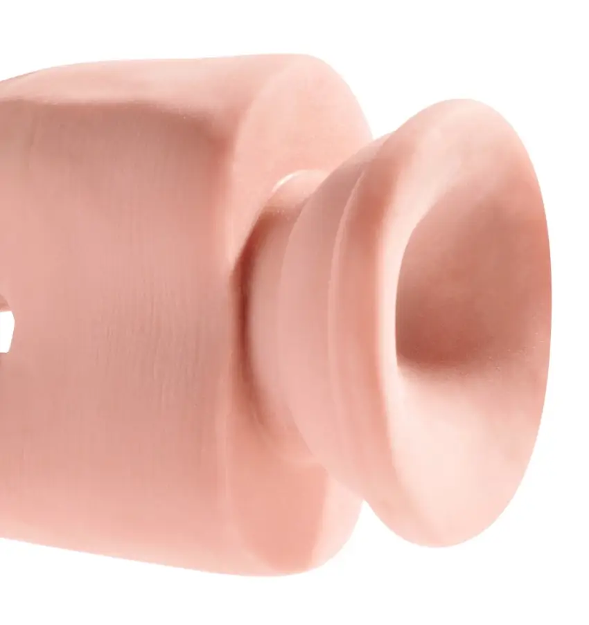 King Cock Plus - Realistyczne Podwójne Dildo Z Przyssawką 24 CM Jasny Kolor Skóry - obrazek 5