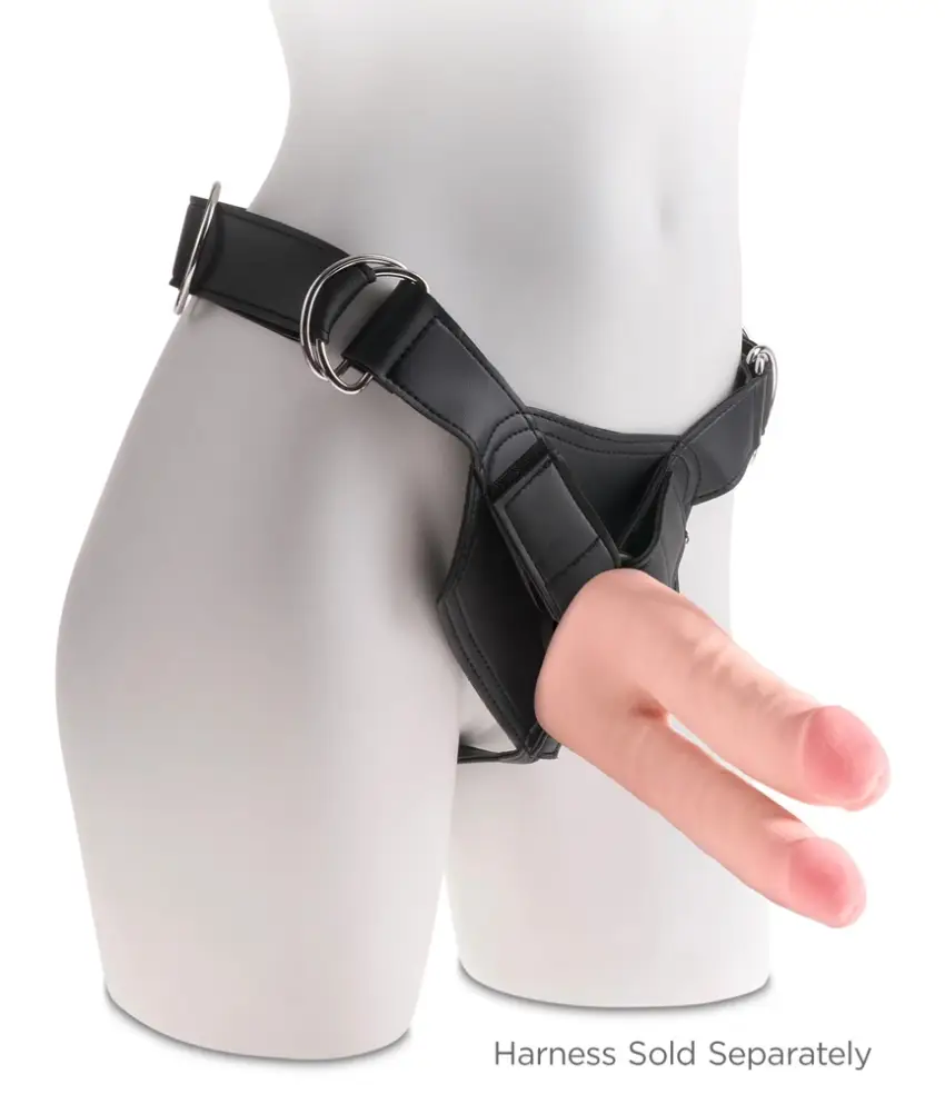 King Cock Plus - Realistyczne Podwójne Dildo Z Przyssawką 24 CM Jasny Kolor Skóry - obrazek 6