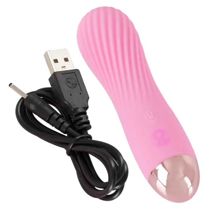 Cuties - Różowy Mini Wibrator Z Rowkami - obrazek 6