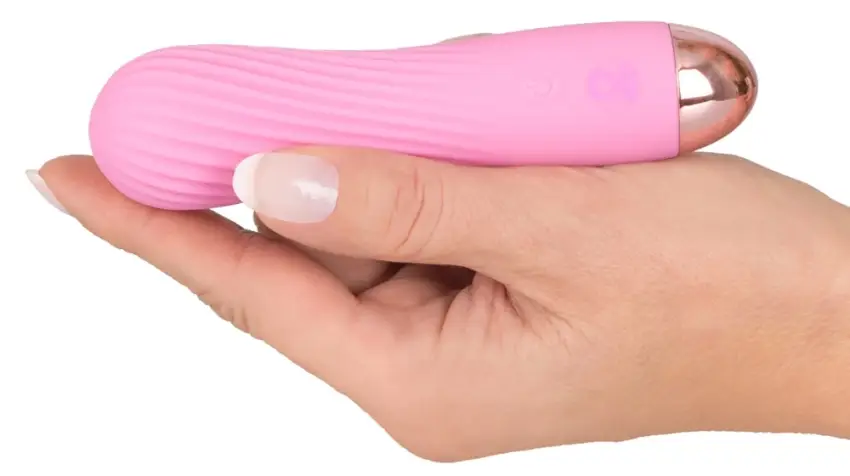 Cuties - Różowy Mini Wibrator Z Rowkami - obrazek 4