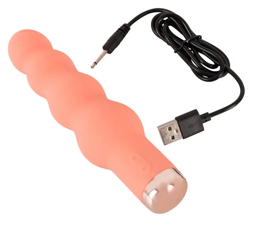 Peachy - Mini Wibrator Z Koralikami I 10 Trybami Wibracji Pomarańczowy - obrazek 6