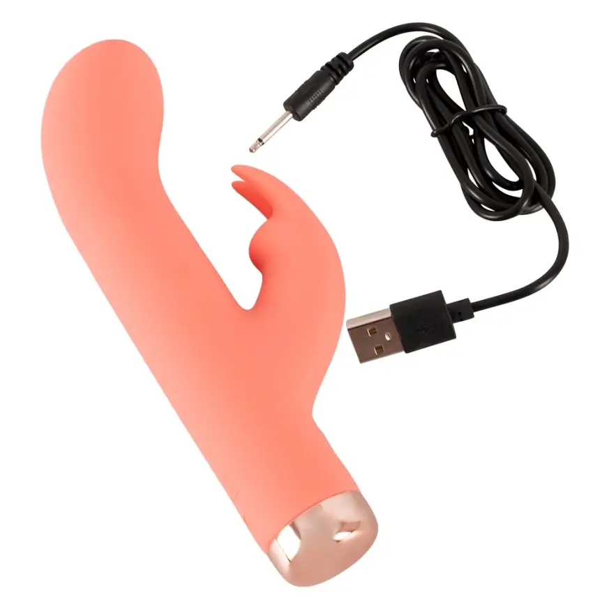 Peachy - Mini Wibrator Króliczek Stymulujący Łechtaczkę I Punkt-G Pomarańczowy - obrazek 7