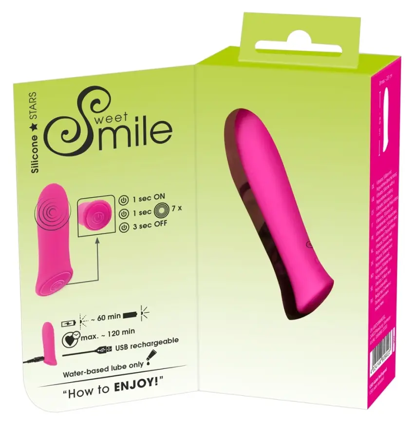 Sweet Smile - Miniwibrator Z 7 Silnymi Trybami Wibracji Różowy - obrazek 8