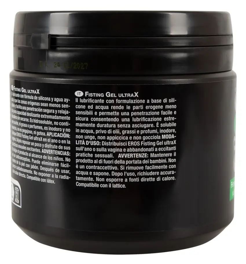 EROS - Silikonowo-Wodny Lubrykant Do Fistingu UltraX 500 ml - obrazek 5