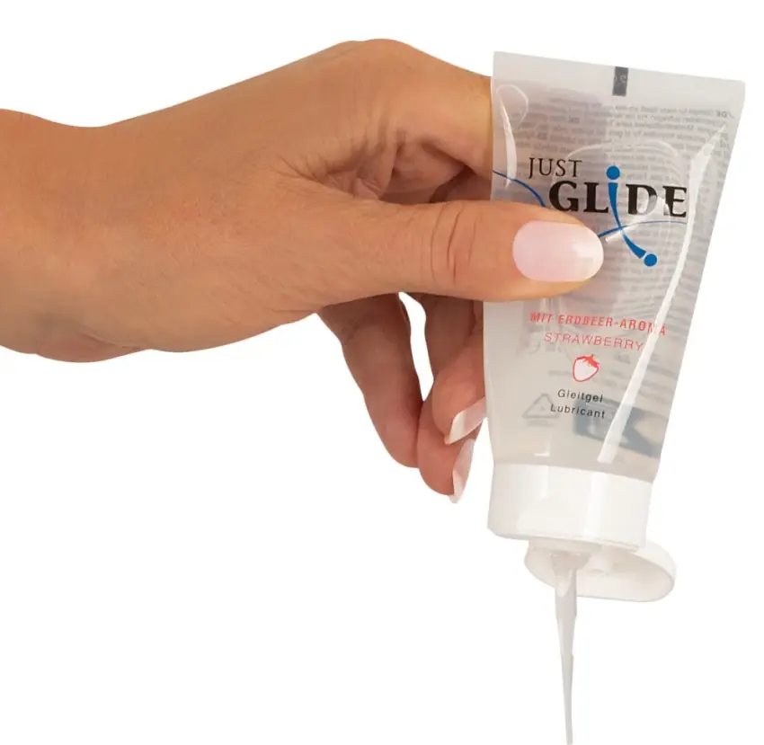 Just Glide - Nawilżający Lubrykant Na Bazie Wody Truskawkowy 50 ml - obrazek 3