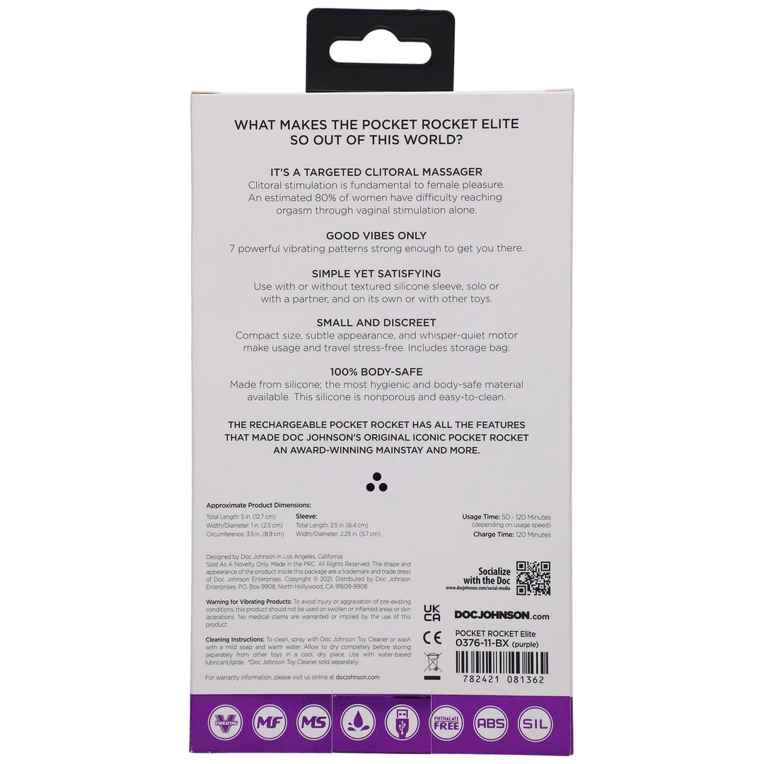 Doc Johnson - Mini Wibrator z Wymienną Nakładką - 10 cm 7 Doc Johnson - Mini Wibrator z Wymienną Nakładką - 10 cm - obrazek 7