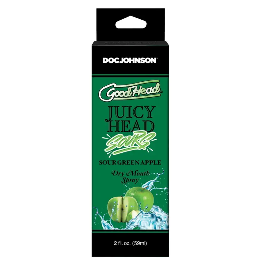 Doc Johnson - Spray na suchość jamy ustnej - Kwaśne zielone jabłko - 60 ml - obrazek 2