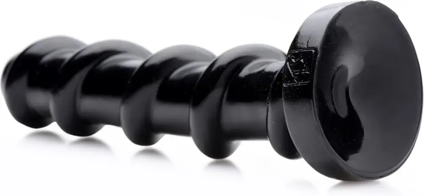 XR Brands - Silikonowe, śliskie dildo - świderek 25 cm - obrazek 3
